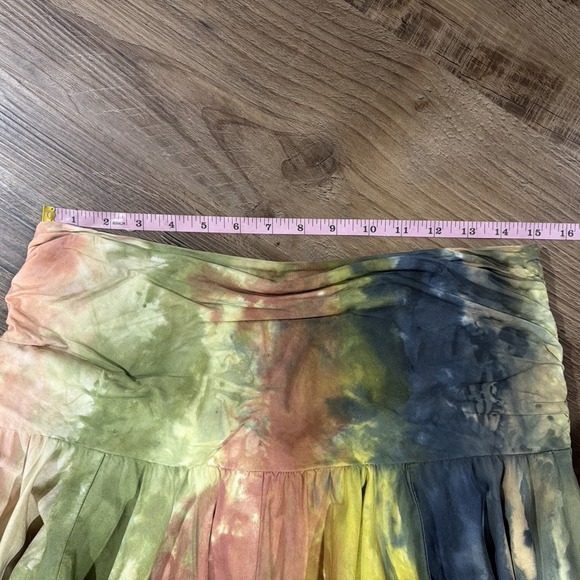 Twelfth Street by Cynthia Vincent Women's Large Tie-dye Ruched Full Maxi Skirt - Picture 11 of 12